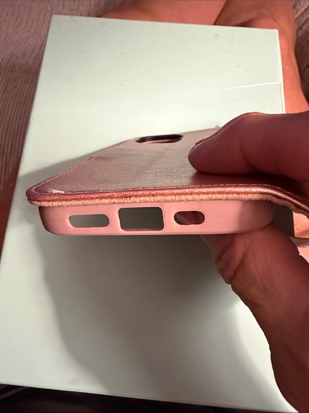 Ara Rose Gold Leather Wallet Phone Case with Wrist Strap - Picture 10 of 12
